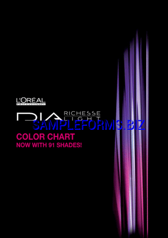 Loreal Professionnel DIA Color Chart pdf free